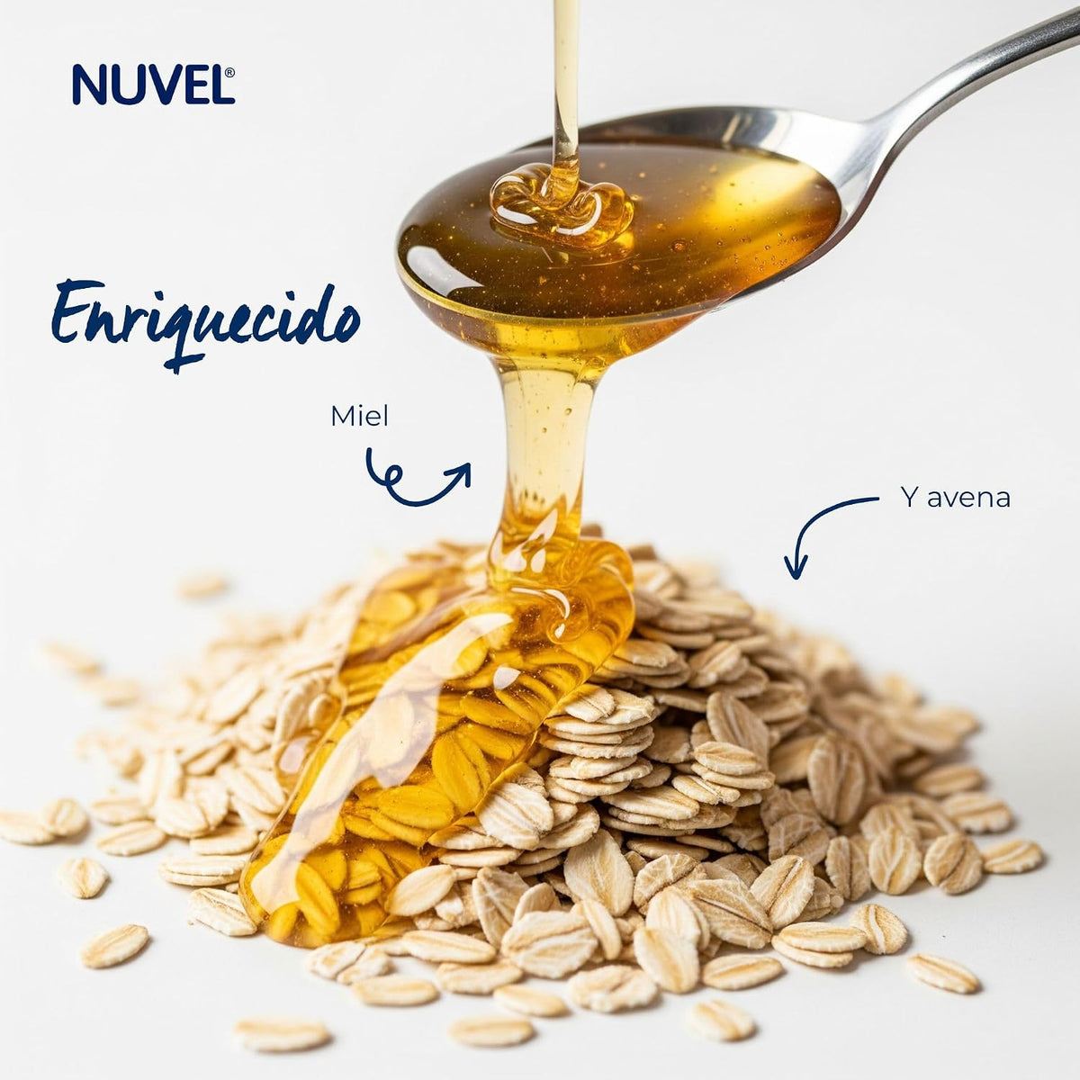 Crema Corporal e Hidratante Facial con Miel y Avena, Nuvel 750 ml | Crema Hidratante para Piel Normal y Seca, Uso Diario, Suaviza y Nutre la Piel