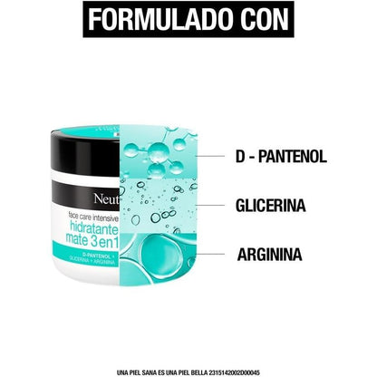 Crema Hidratante Neutrogena Face Care Intensive Facial Mate 3 en 1 D-Pantenol 100g