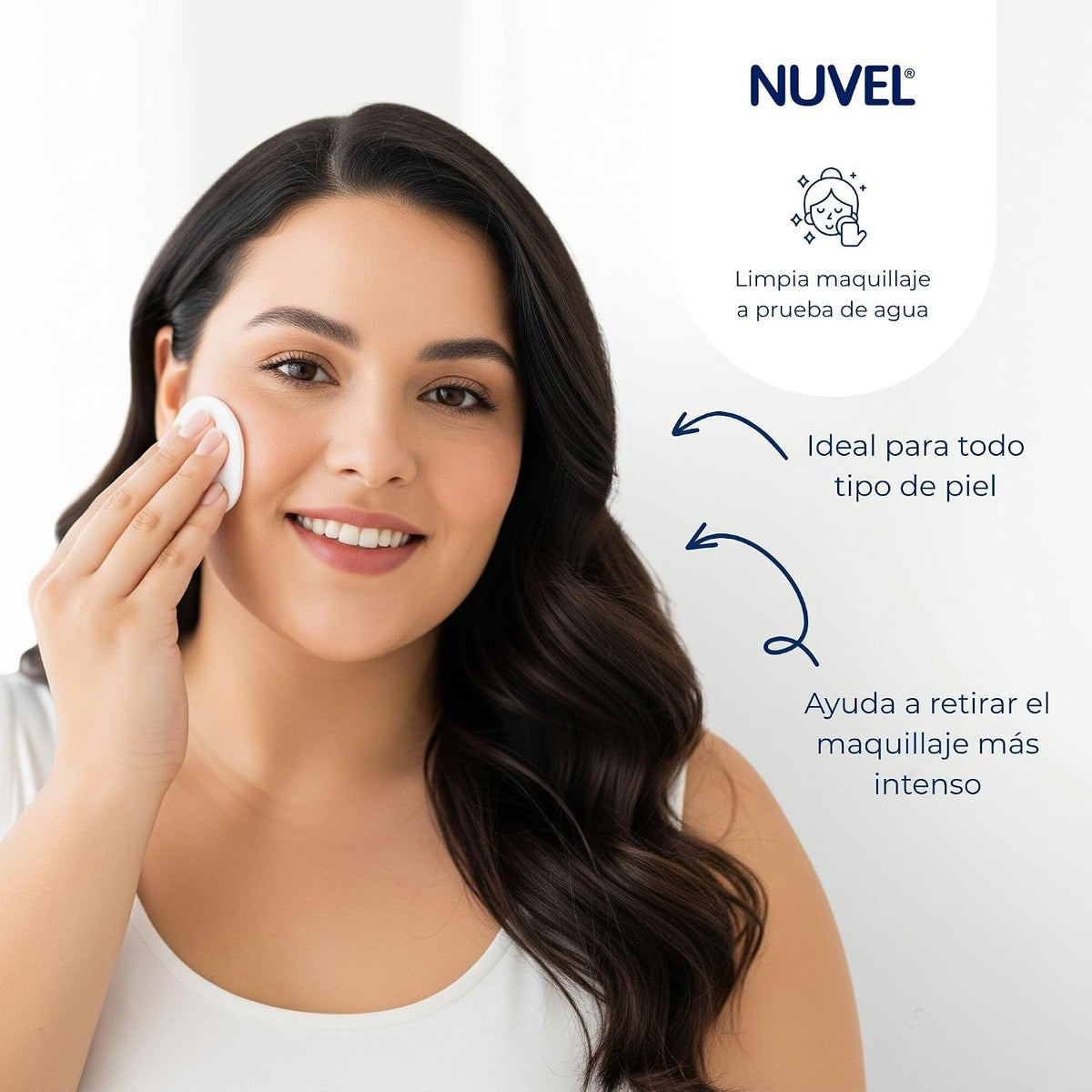 Nuvel Desmaquillante Bifásico Facial con Retinol, Elimina Maquillaje a Prueba de Agua sin Frotar, Todo Tipo de Piel, 235 ml
