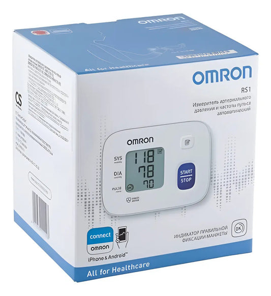 Baumanometro Omron De Muñeca Rs1 Color Blanco