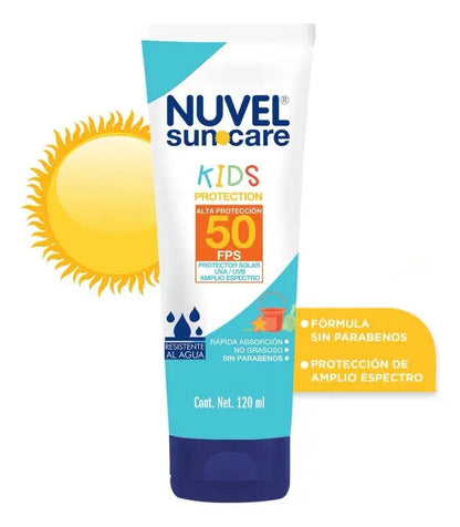 Protector Solar Infantil Nuvel SunCare Kids FPS 50 Alta Protección 120ml