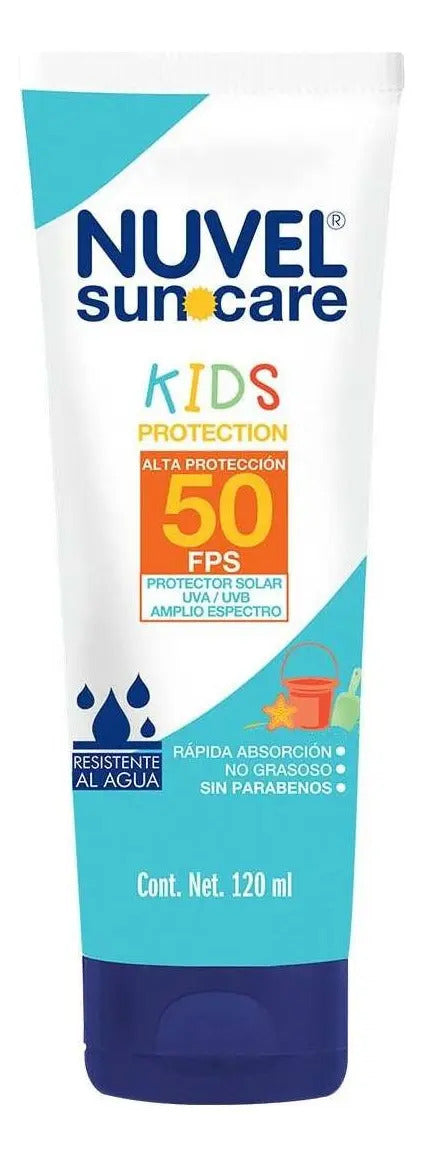Protector Solar Infantil Nuvel SunCare Kids FPS 50 Alta Protección 120ml