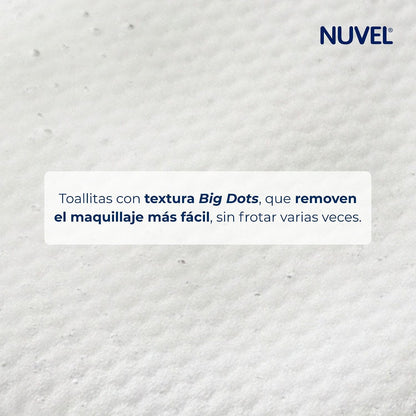 Nuvel Toallitas Desmaquillantes Hidratantes para Rostro y Ojos, 25 Piezas | Para Piel Normal y Mixta | Almohadillas Faciales Tipo Kit de Viaje | Toallitas de Limpieza Facial